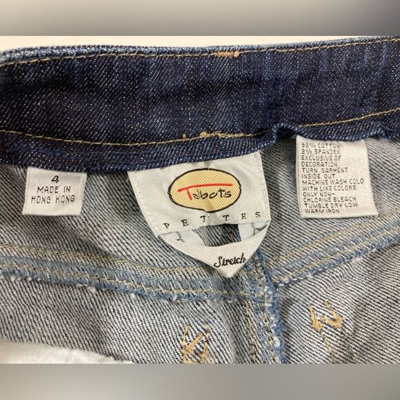Vintage Talbots Jeans Women’s 4 Blue Denim Straight Leg Y2K Embroidered - Picture 8 of 12